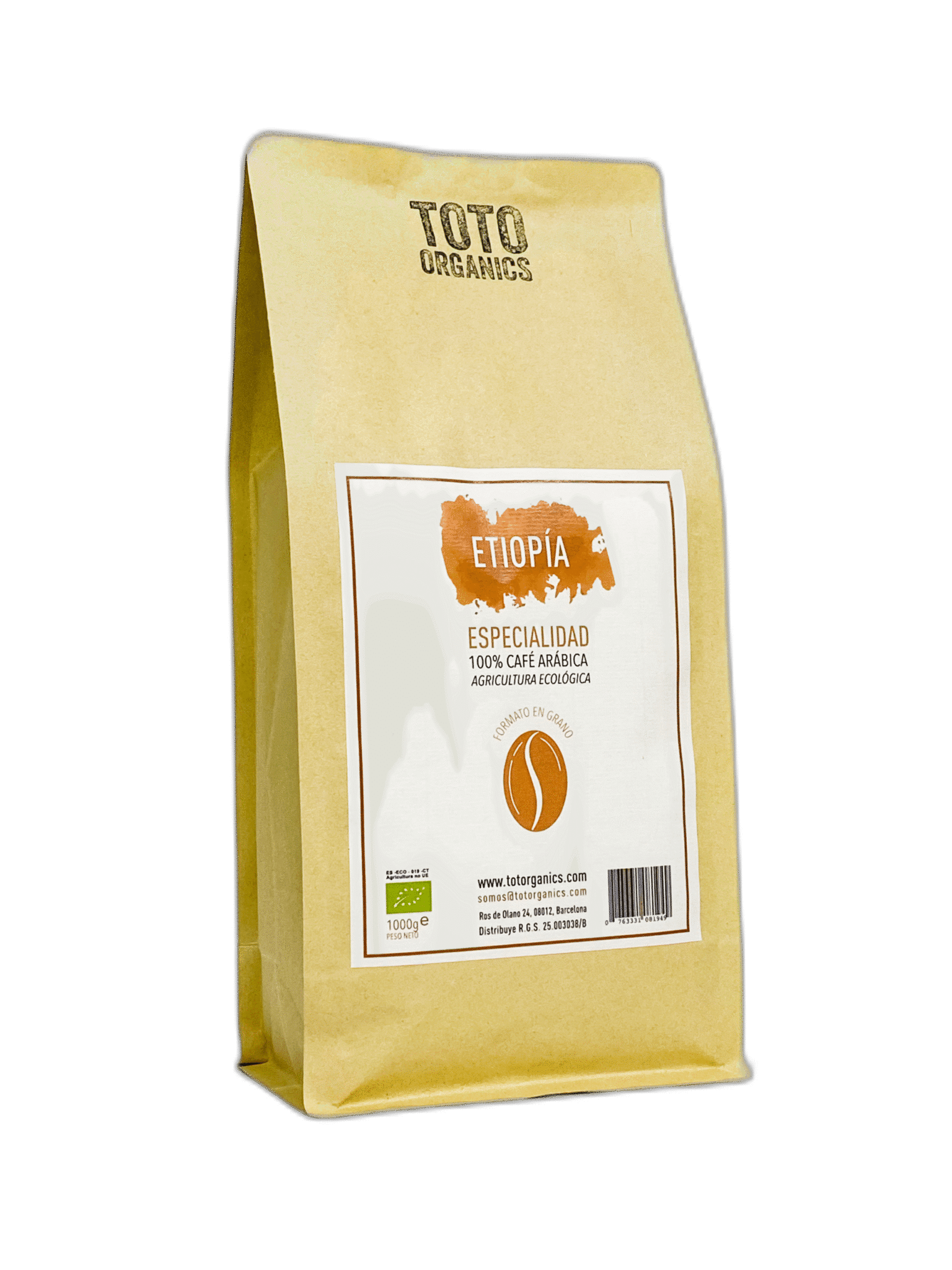 Café specialty Etiopía 1kg BIO Orgánico CAFÉ ETIOPÍA 1KG * Grano * - Imagen 1